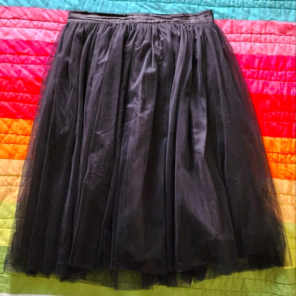Black midi length tutu skirt